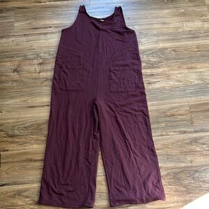 Madewell Brown Jumpsuit Wide-Leg Relaxed Fit